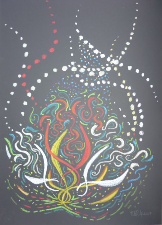 Tekening getiteld "Hope" door Ivan Arabadzhiev, Origineel Kunstwerk, Pastel