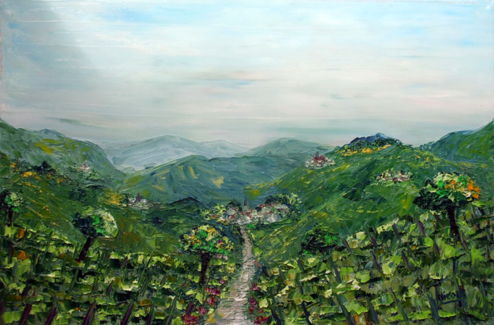 Painting titled "BEAUJOLAIS - PRINTE…" by Nicodi, Original Artwork, Oil