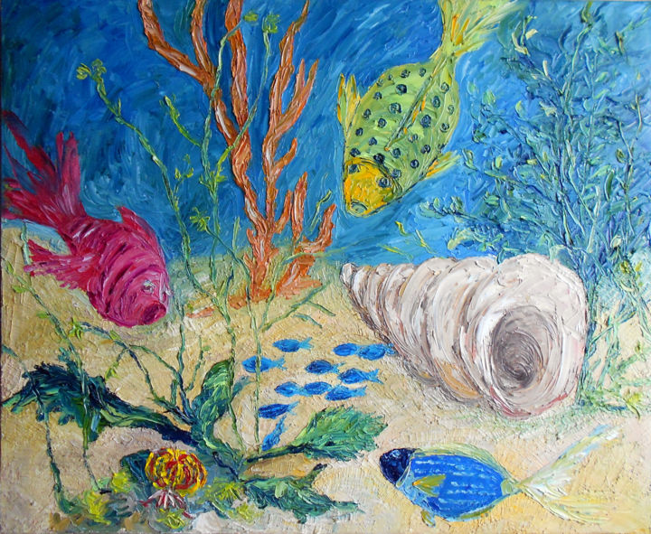 Peinture intitulée "AQUARIUM II" par Nicodi, Œuvre d'art originale, Acrylique