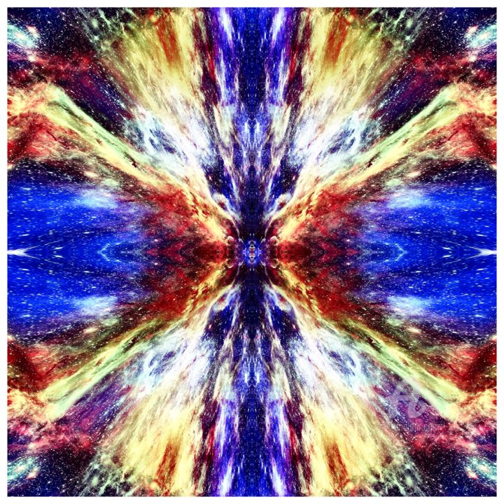 数字艺术 标题为“Nebula VII” 由Leendert Hendrik, 原创艺术品, 数字油画
