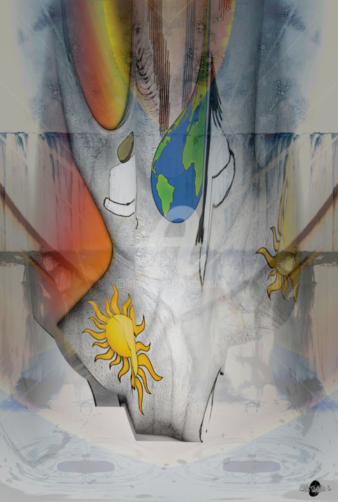 Peinture intitulée "Story22" par Cartsandra B, Œuvre d'art originale, Peinture numérique Monté sur Aluminium