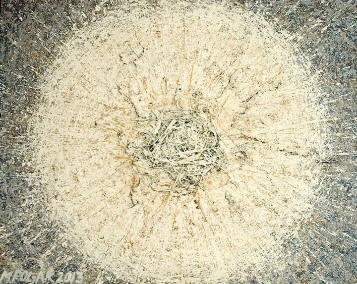 Pintura intitulada "Thistle" por Maja Poljak, Obras de arte originais, Acrílico Montado em Cartão