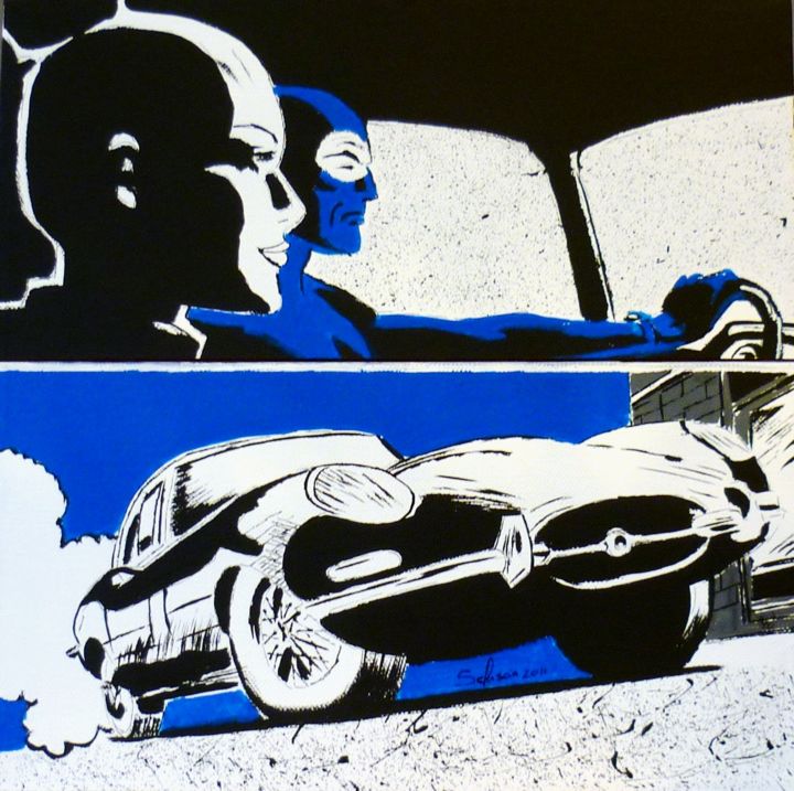 Pittura intitolato "Diabolik" da Schascia, Opera d'arte originale