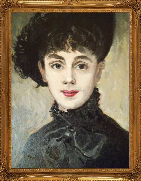 Pintura titulada "Femme au chapeau no…" por Laurence Descamps, Obra de arte original, Acrílico