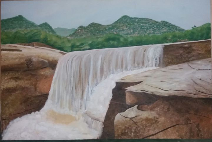 Painting titled "Landscape" by Shobha Parmar, Original Artwork