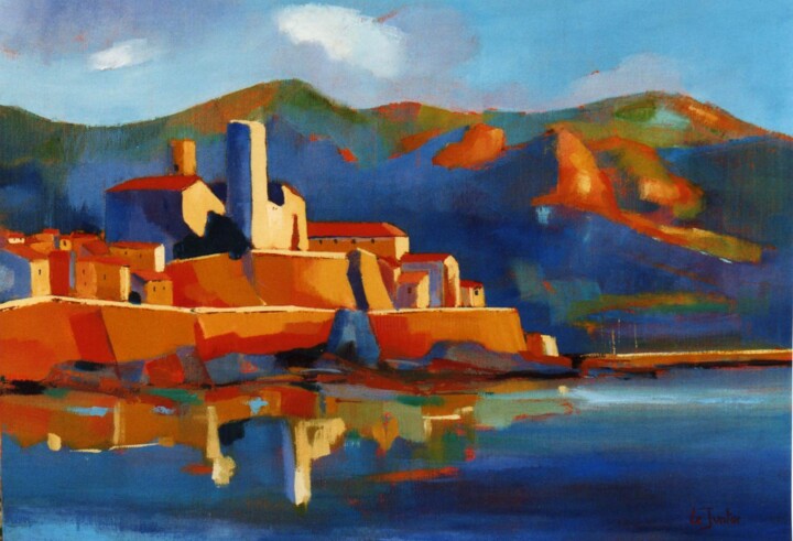 Peinture intitulée "Antibes 2" par Jean-Noël Le Junter, Œuvre d'art originale, Huile