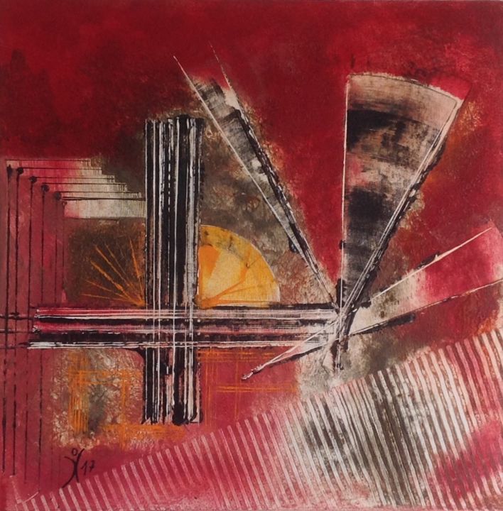 Pintura titulada "Sans titre" por Xavier Descamps, Obra de arte original, Acrílico