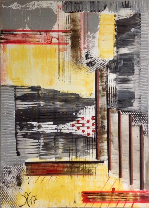 Pintura titulada "Sans titre" por Xavier Descamps, Obra de arte original, Acrílico