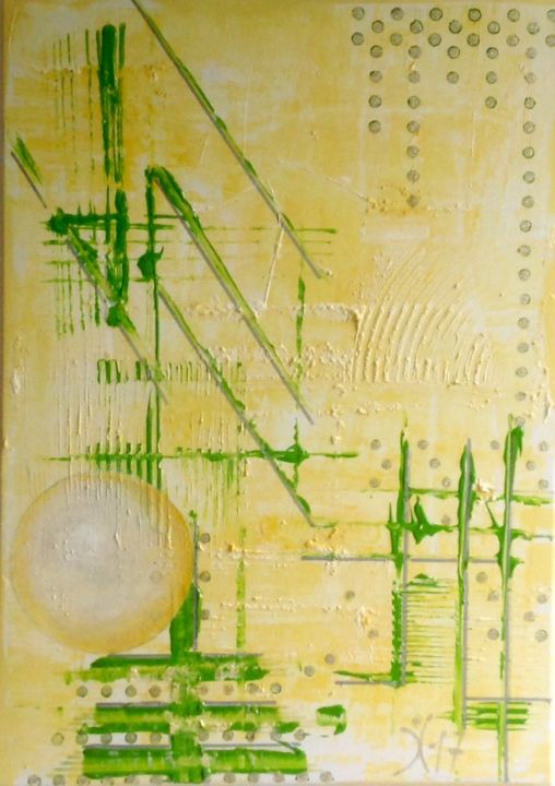 Pintura titulada "Sans titre" por Xavier Descamps, Obra de arte original, Acrílico