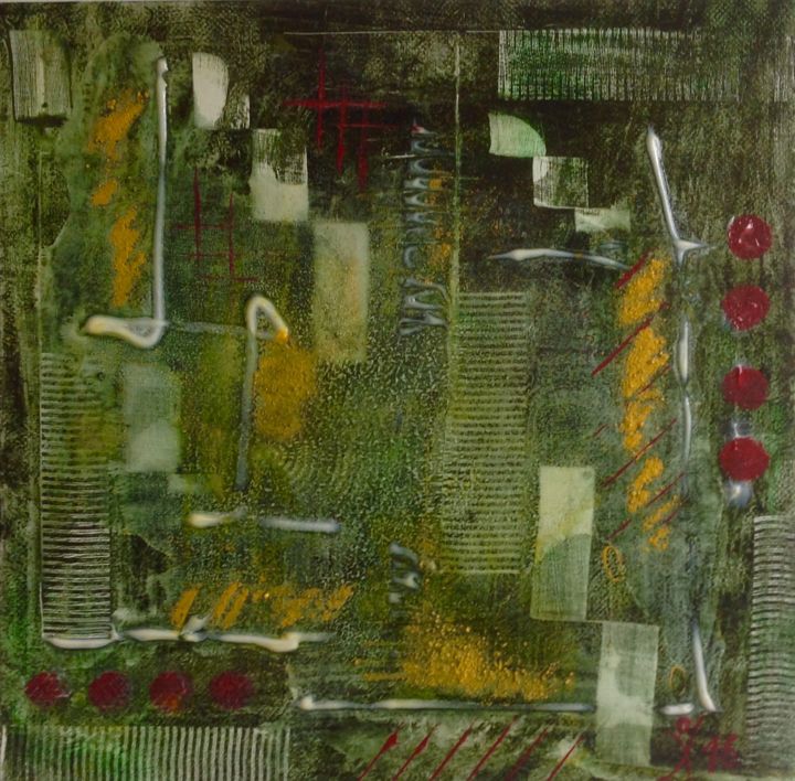 Pintura titulada "Sans titre" por Xavier Descamps, Obra de arte original, Acrílico