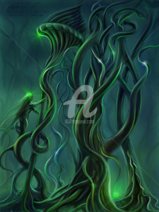 Fauno del Bosco Fluorescente 数字艺术
