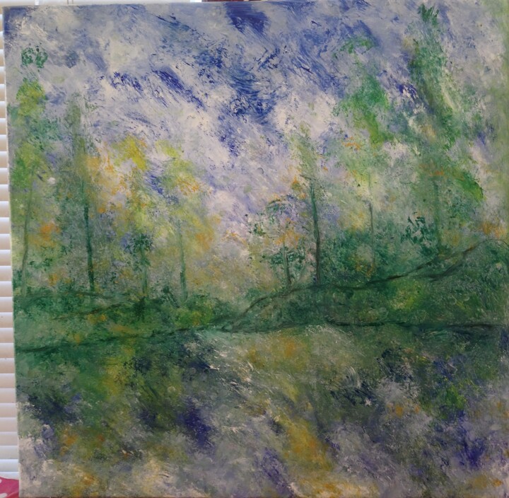 「L'ETANG」というタイトルの絵画 Marc Vincentによって, オリジナルのアートワーク, オイル