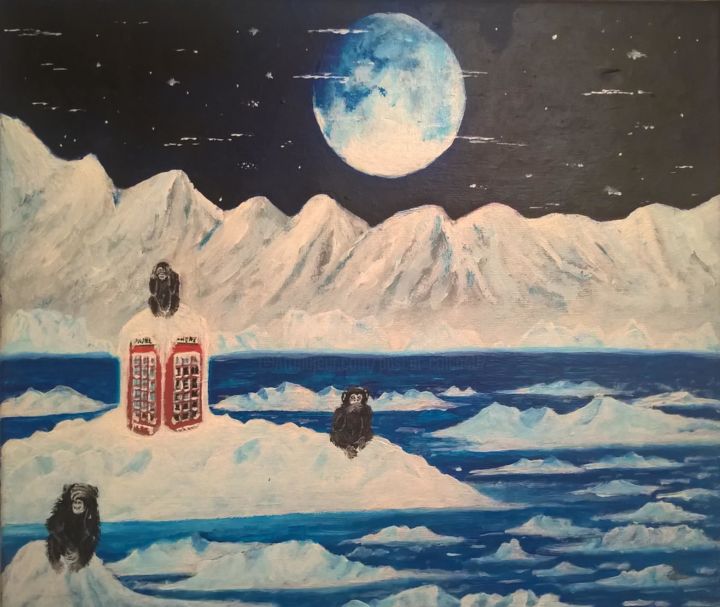 Painting titled "Migration" by Pascal Collin, Original Artwork, Acrylic