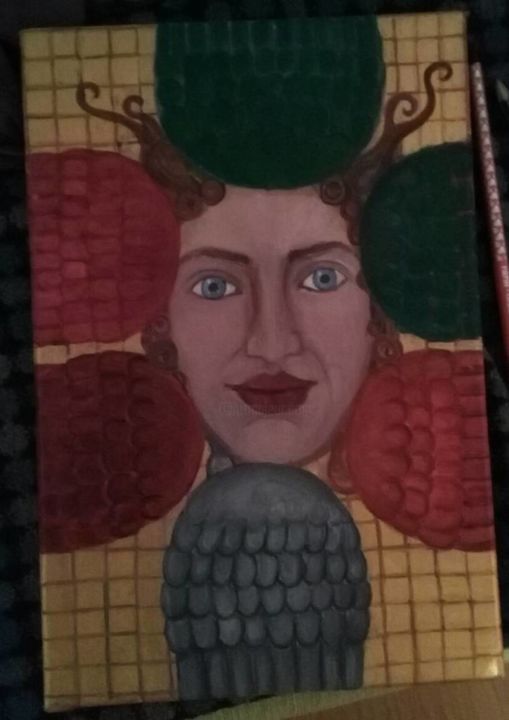 Painting titled "Seraph.jpg" by Ljiljana Makcimovich, Original Artwork, Acrylic