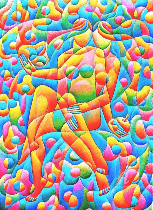 Pintura intitulada "Женственность 1" por Alexander Breskin, Obras de arte originais, Óleo Montado em Armação em madeira