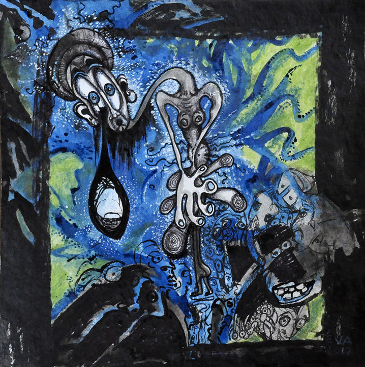 Painting titled "Sans titre - 2017" by Eva Mifsud, Original Artwork