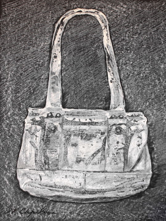 Painting titled "Sac Guess 13" by Nathalia Chipilova, Original Artwork, Acrylic