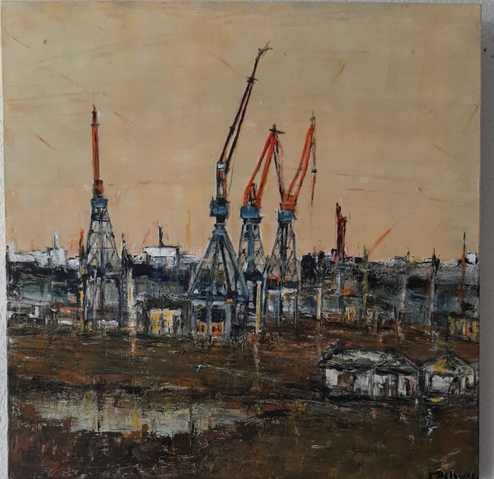 Docks 绘画, 31.5x31.5 in