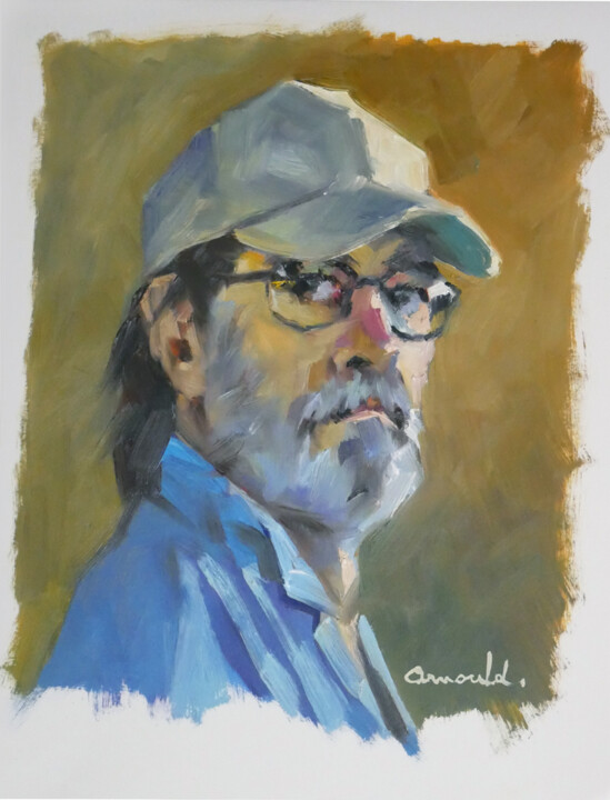 Peinture intitulée "Self portrait" par Christian Arnould, Œuvre d'art originale, Huile