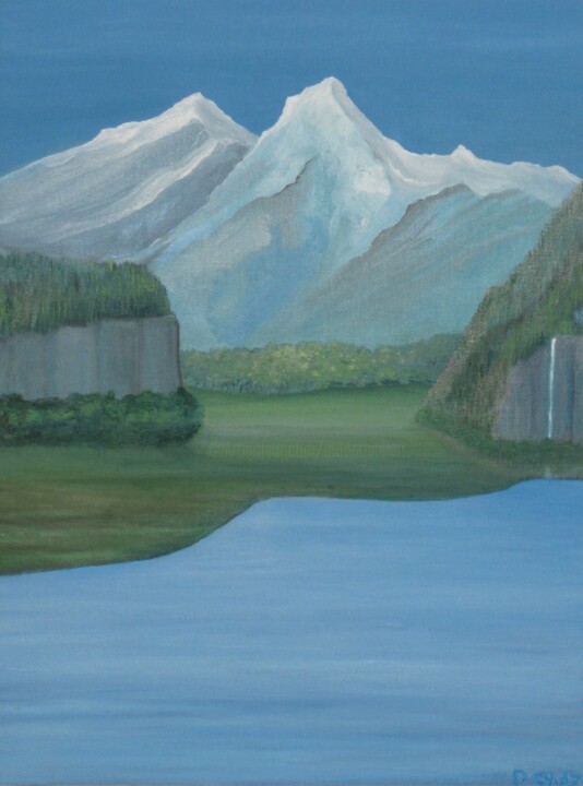 Painting titled "First-Light" by Peter Stutz, Original Artwork, Oil