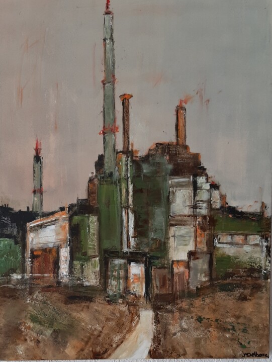 Usine Verte 绘画, 31.5x23.6 in