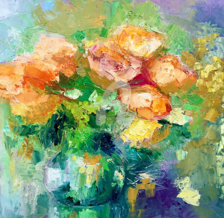 "Roses d'automne" 50X50