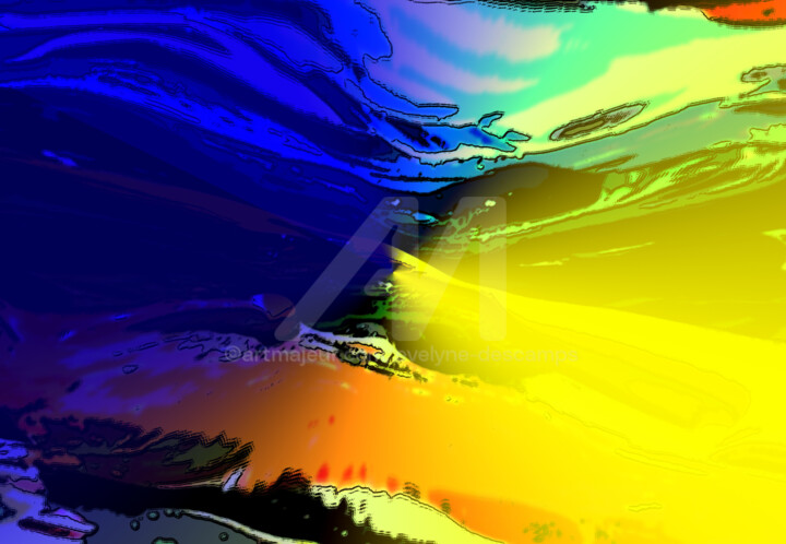 "Grandes marées" başlıklı Dijital Sanat Evelyne Descamps tarafından, Orijinal sanat