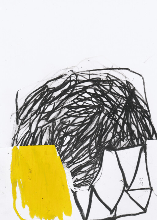 Dessin intitulée "BOTTOM OF THE WELL…" par Luc Pierre, Œuvre d'art originale, Pastel