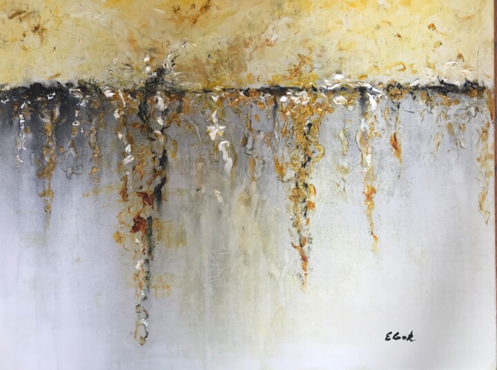 Pintura titulada "Tears of gold" por Elisa Cook Benbassat Bassat, Obra de arte original, Oleo