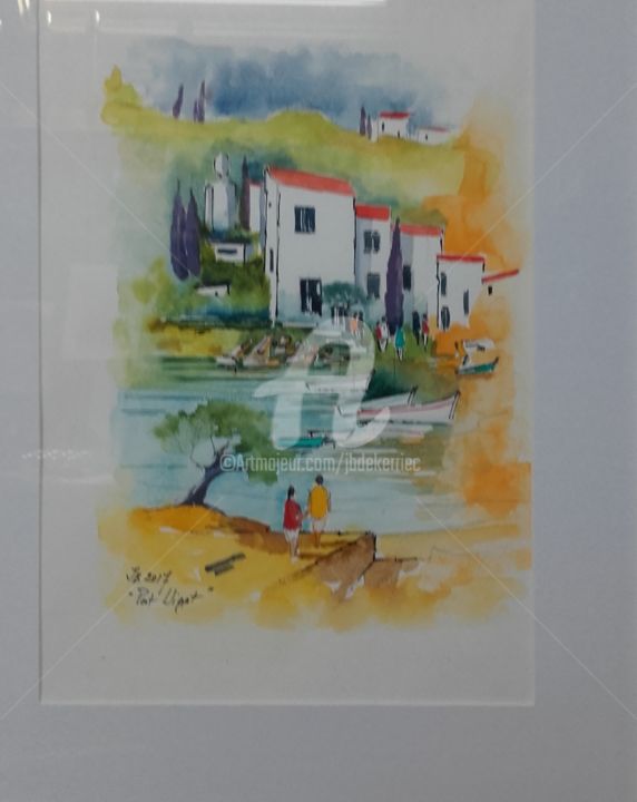 Peinture intitulée "Port Lligat" par James Burgevin, Œuvre d'art originale, Aquarelle