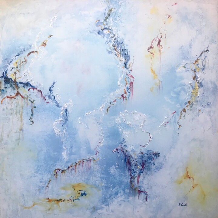 Peinture intitulée "When Blues Blow" par Elisa Cook Benbassat Bassat, Œuvre d'art originale, Huile