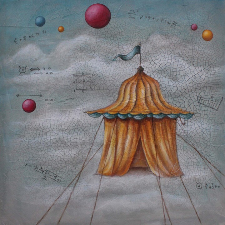 Peinture intitulée "Future Tents" par Victoria Wallace, Œuvre d'art originale, Acrylique