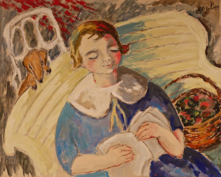 Peinture intitulée "Le banc jaune (2)" par Dominique Bertrand, Œuvre d'art originale, Huile
