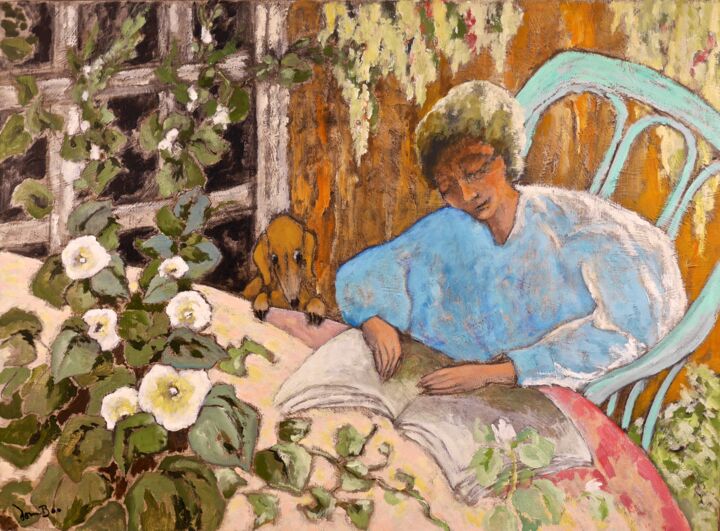 Peinture intitulée "La vie à Clos de Fo…" par Dominique Bertrand, Œuvre d'art originale, Huile
