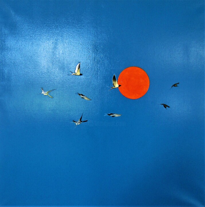 Le ciel de mon enfance ... 绘画, 39.4x39.4 in