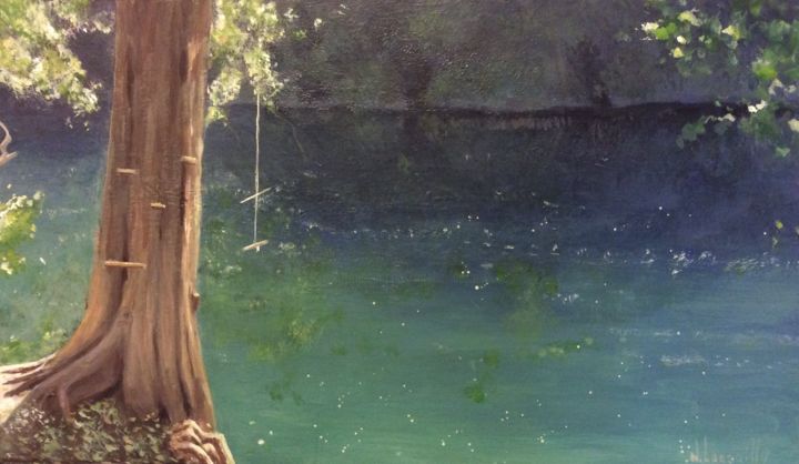 Peinture intitulée "Nos Baignades." par Noëlle Lassailly, Œuvre d'art originale, Acrylique