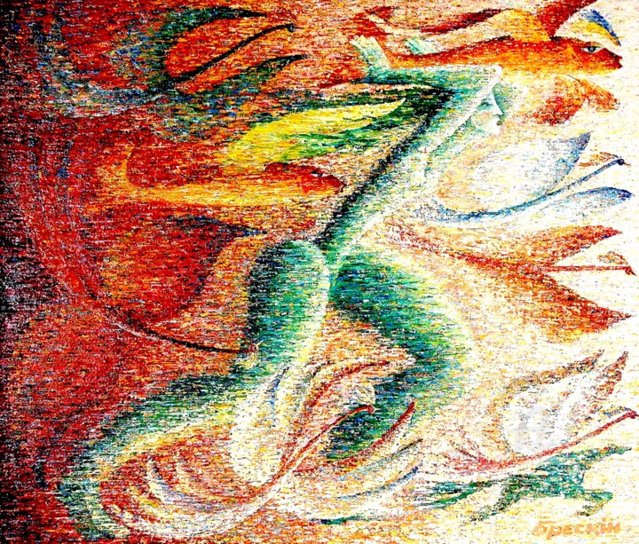 Рrogression 绘画, 37.8x44.1 in