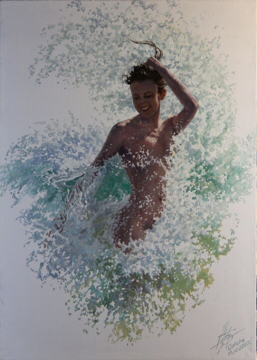 Peinture intitulée "afrodite-50-70.jpg" par Georgij Inesin (Georgy Ineshin Georgij Inesin), Œuvre d'art originale, Huile