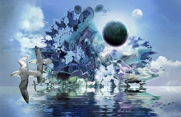 Peinture intitulée "ECLIPSE œuvre encad…" par Pix-Peinture Kabuki, Œuvre d'art originale, Autre