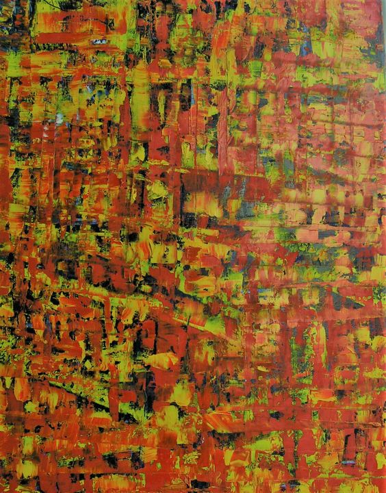 Malarstwo zatytułowany „yellow  2017 .png” autorstwa Czesław Chrószcz, Oryginalna praca, Olej