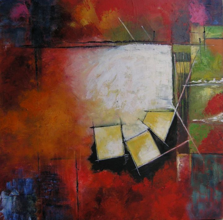 Malarstwo zatytułowany „abstract 10.jpg” autorstwa Czesław Chrószcz, Oryginalna praca, Olej