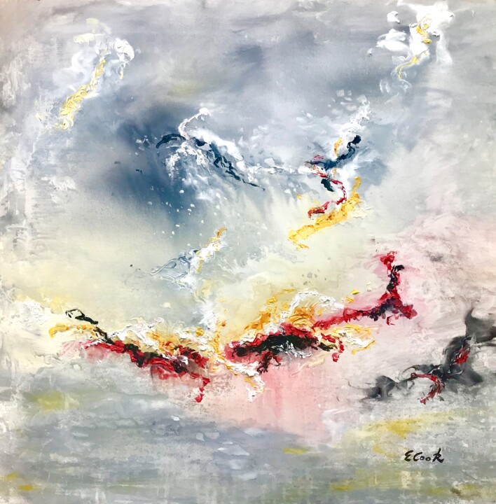 Pintura titulada "When Hearts Ablaze I" por Elisa Cook Benbassat Bassat, Obra de arte original, Oleo