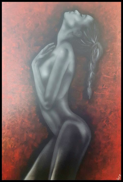 Peinture intitulée ""Isis"" par Cel . B, Œuvre d'art originale, Acrylique