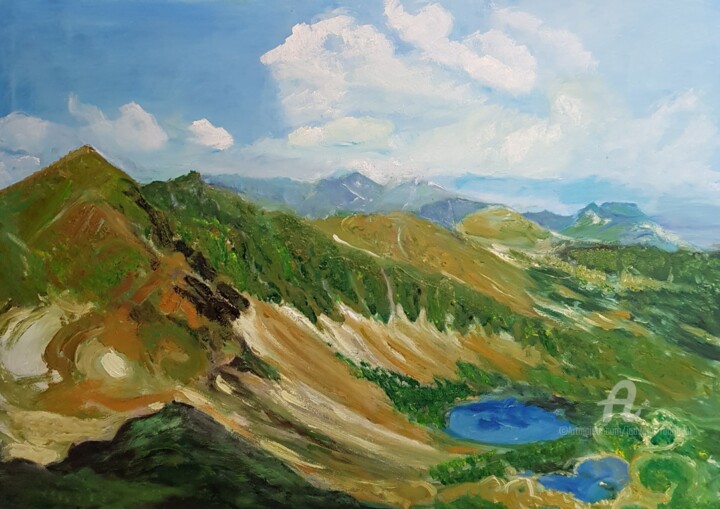 Berglandschaften (Version I ) 绘画, 19.7x27.6 in