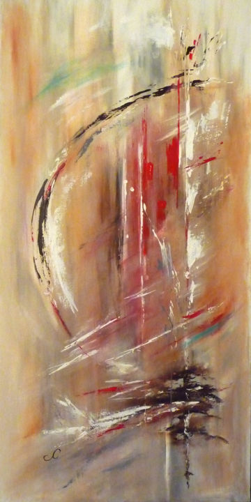 Peinture intitulée "Un autre monde" par Sandrine Chalot, Œuvre d'art originale, Acrylique