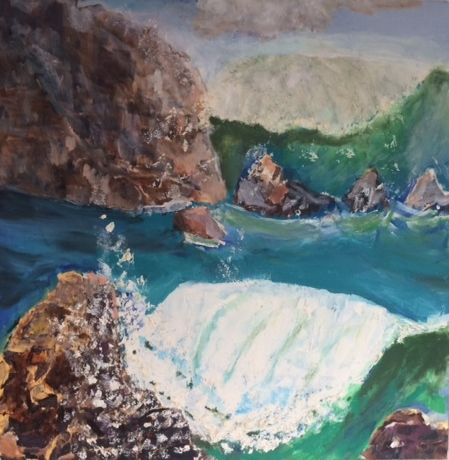 绘画 标题为“crashing wave” 由Terri, 原创艺术品