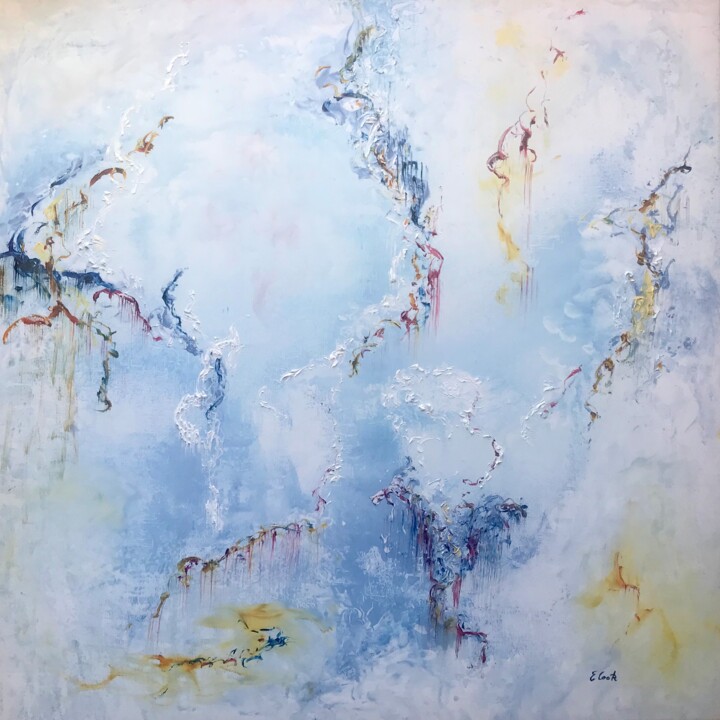 Pintura titulada "When Blues Blow" por Elisa Cook Benbassat Bassat, Obra de arte original, Oleo