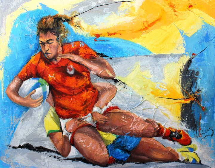 1189 Rugby au féminin 绘画, 13x16.1 in