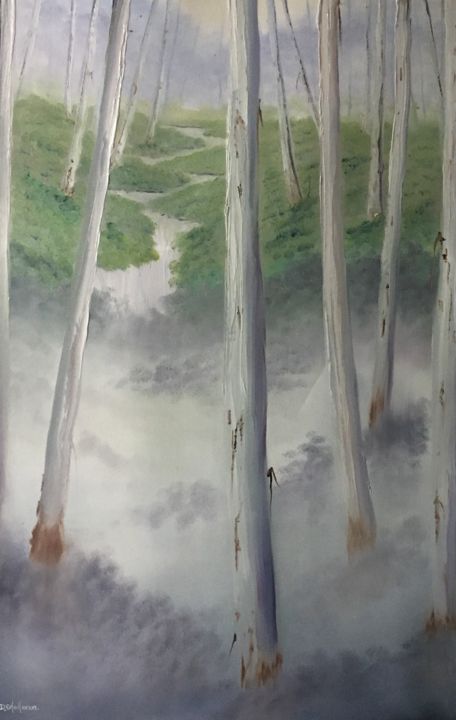 绘画 标题为“Ghost Gully” 由David O'Halloran, 原创艺术品, 油