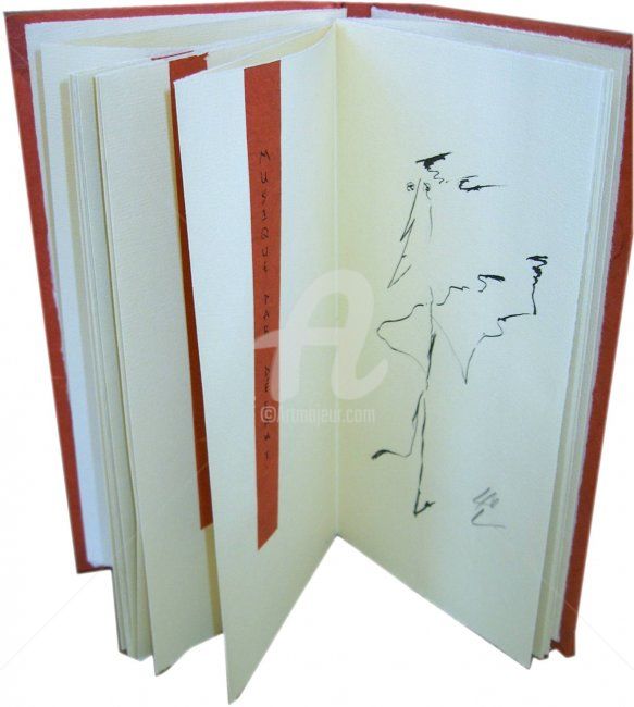 Peinture intitulée "Par les pas de dans…" par Serge Chamchinov, Œuvre d'art originale, Encre